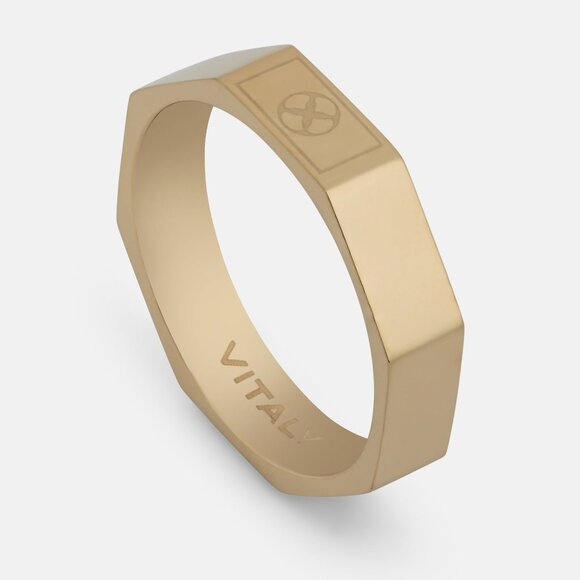 New Vitaly Hex Ring - Stainless Steel - Sz 5 - Picture 5 of 5